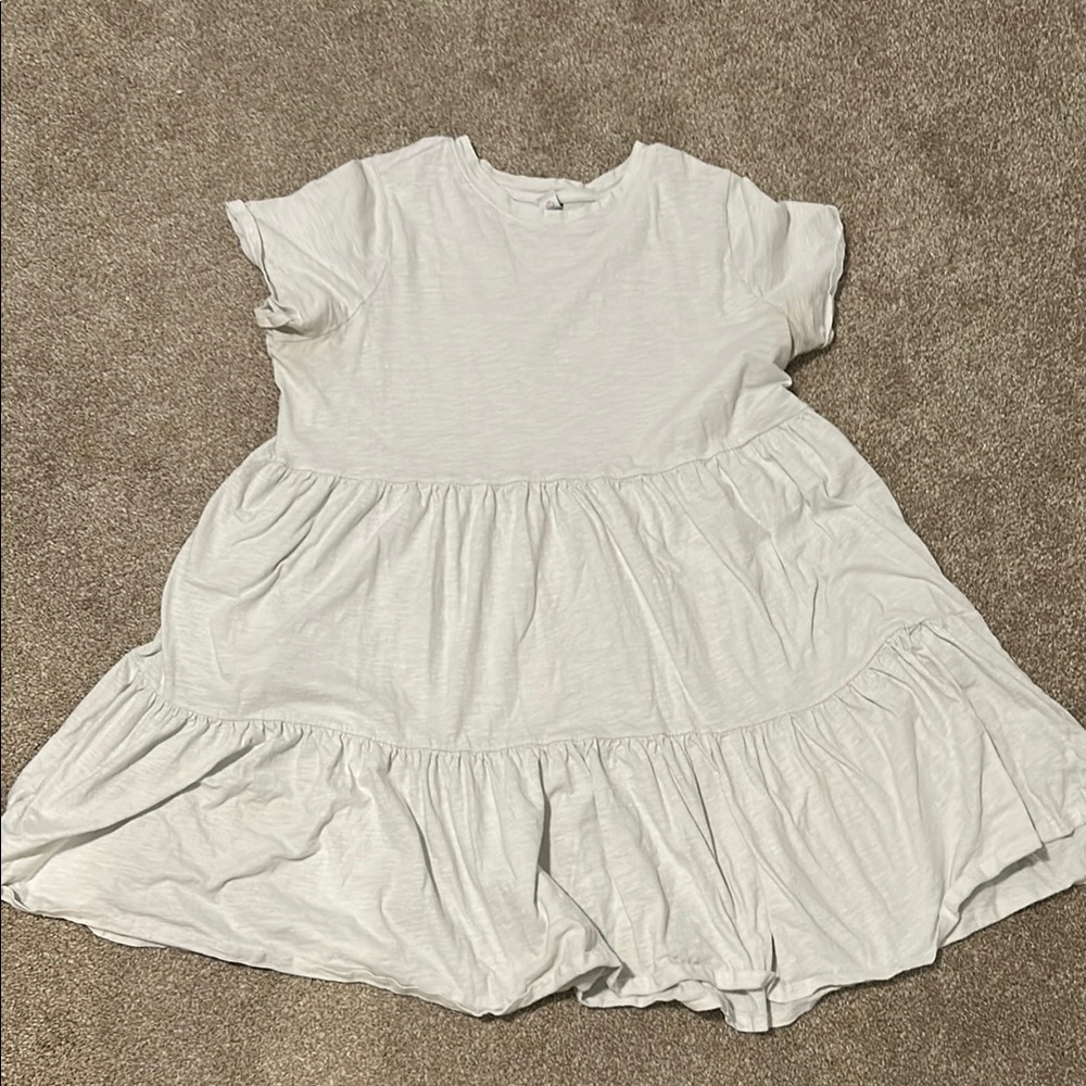 Old Navy White Ruffled Tiered Sundress